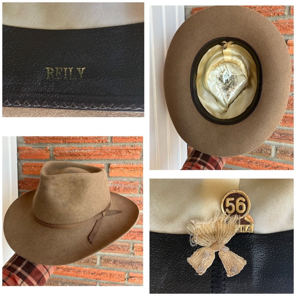 Akubra Reily Western Fedora Cowboy Hat Size 56, US 7